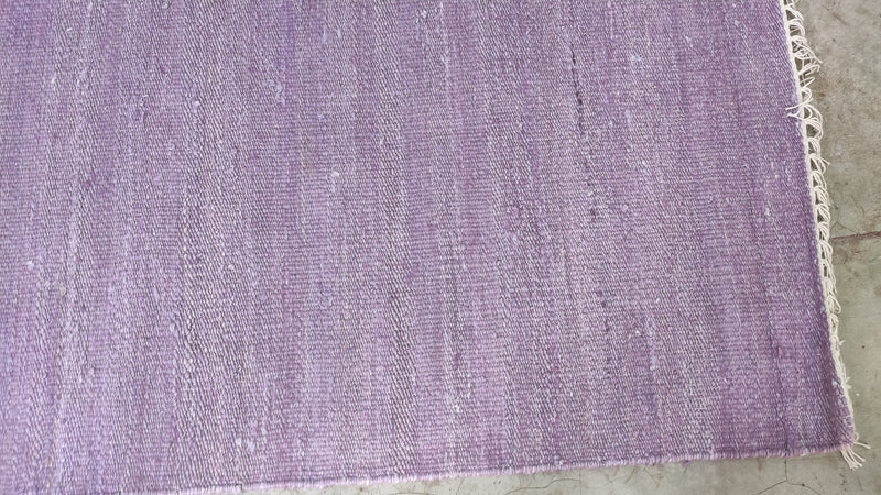 Cesare 5.3x8 Handwoven Purple Sari Silk Rug | Banana Manor Rug Company