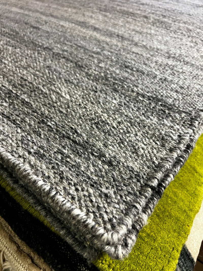 Chris Katt 2.6x8.3 Grey Handwoven PET Yarn Runner | Banana Manor Rug Factory Outlet