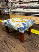 Chris Kirkpatrick Wooden Upholstered Stool 12x18x10 (Assorted Styles) | Banana Manor Rug Company