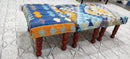 Chris Kirkpatrick Wooden Upholstered Stool 12x18x10 (Assorted Styles) | Banana Manor Rug Company