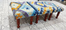 Chris Kirkpatrick Wooden Upholstered Stool 12x18x10 (Assorted Styles) | Banana Manor Rug Company