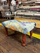 Chris Kirkpatrick Wooden Upholstered Stool 12x18x10 (Assorted Styles) | Banana Manor Rug Company