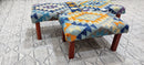 Chris Kirkpatrick Wooden Upholstered Stool 12x18x10 (Assorted Styles) | Banana Manor Rug Company