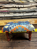 Chris Kirkpatrick Wooden Upholstered Stool 12x18x10 (Assorted Styles) | Banana Manor Rug Company