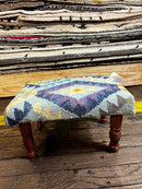 Chris Kirkpatrick Wooden Upholstered Stool 12x18x10 (Assorted Styles) | Banana Manor Rug Company