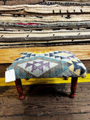 Chris Kirkpatrick Wooden Upholstered Stool 12x18x10 (Assorted Styles) | Banana Manor Rug Company