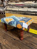 Chris Kirkpatrick Wooden Upholstered Stool 12x18x10 (Assorted Styles) | Banana Manor Rug Company