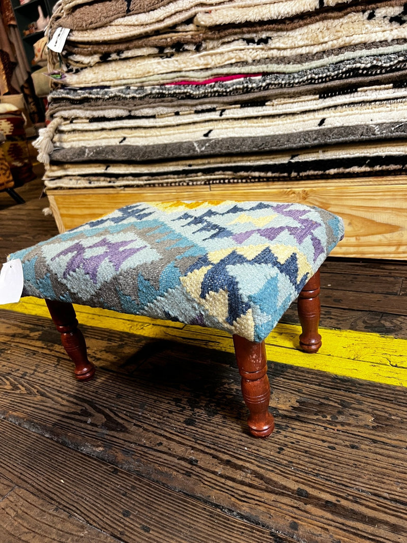 Chris Kirkpatrick Wooden Upholstered Stool 12x18x10 (Assorted Styles) | Banana Manor Rug Company