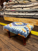 Chris Kirkpatrick Wooden Upholstered Stool 12x18x10 (Assorted Styles) | Banana Manor Rug Company