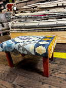 Chris Kirkpatrick Wooden Upholstered Stool 12x18x10 (Assorted Styles) | Banana Manor Rug Company