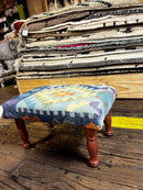 Chris Kirkpatrick Wooden Upholstered Stool 12x18x10 (Assorted Styles) | Banana Manor Rug Company