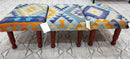Chris Kirkpatrick Wooden Upholstered Stool 12x18x10 (Assorted Styles) | Banana Manor Rug Company