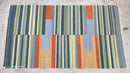 Cyborg 2.9x4.3 Handwoven Striped Multi-Colored Durrie Rug | Banana Manor Rug Company