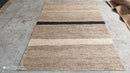 Deney Terrio 4.9X6.6 Natural Striped Durrie | Banana Manor Rug Company