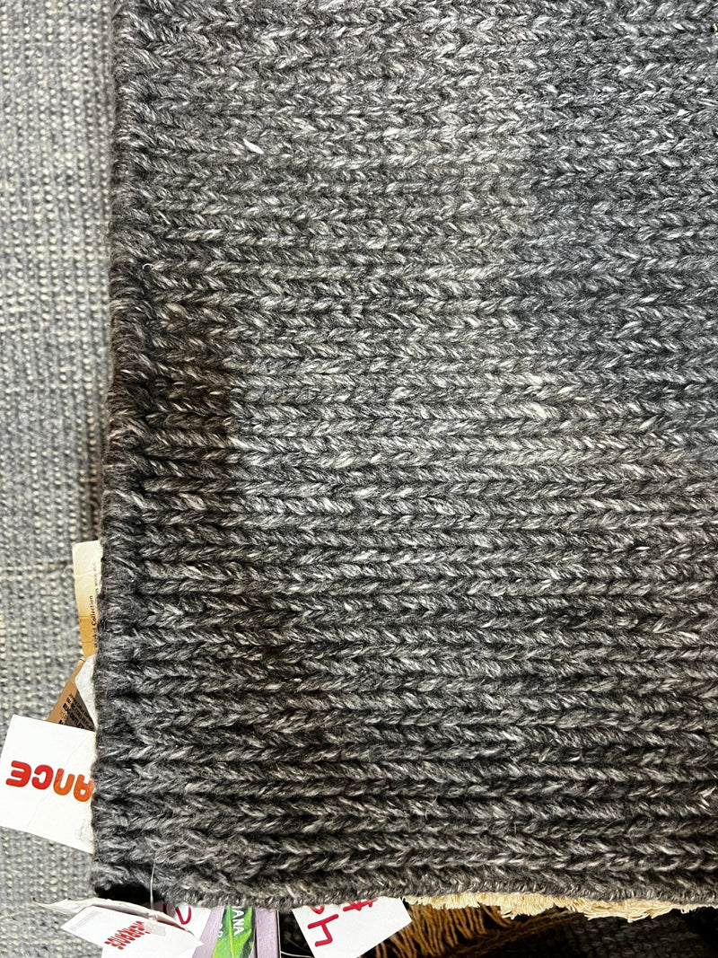 Dirty Rotten Scoundrel 6x9.3 Gray Pet Yarn Durrie Rug | Banana Manor Rug Factory Outlet