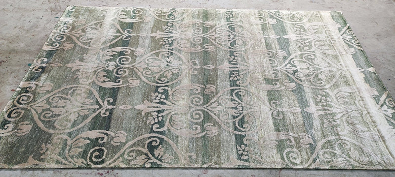 Ellie Cullman Light Green Modern Hand-Knotted Rug 5.3x8 | Banana Manor Rug Company