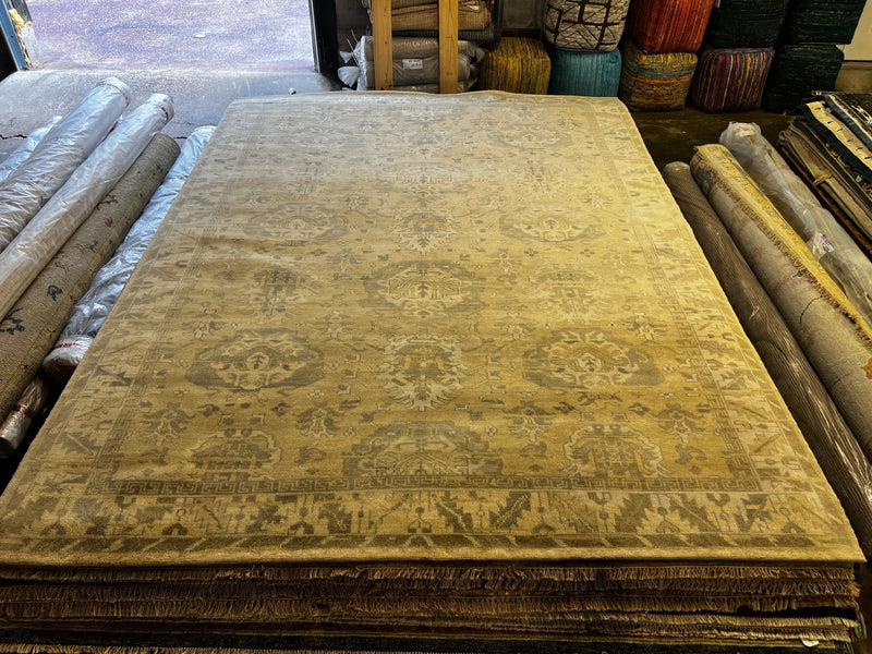 Ember 8x10.3 Ivory Hand-Knotted Oushak Rug | Banana Manor Rug Company