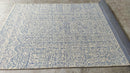 Emma Mackey 5x7.6 Ivory and Blue Hand-Tufted Rug | Banana Manor Rug Company
