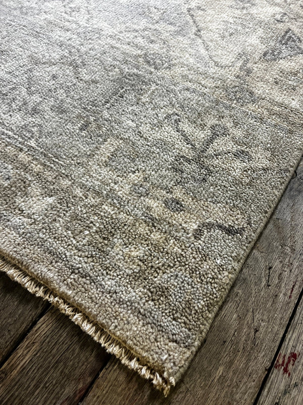 "Ernesta" Grey Hand-Knotted Oushak Sample | Banana Manor Rug Company