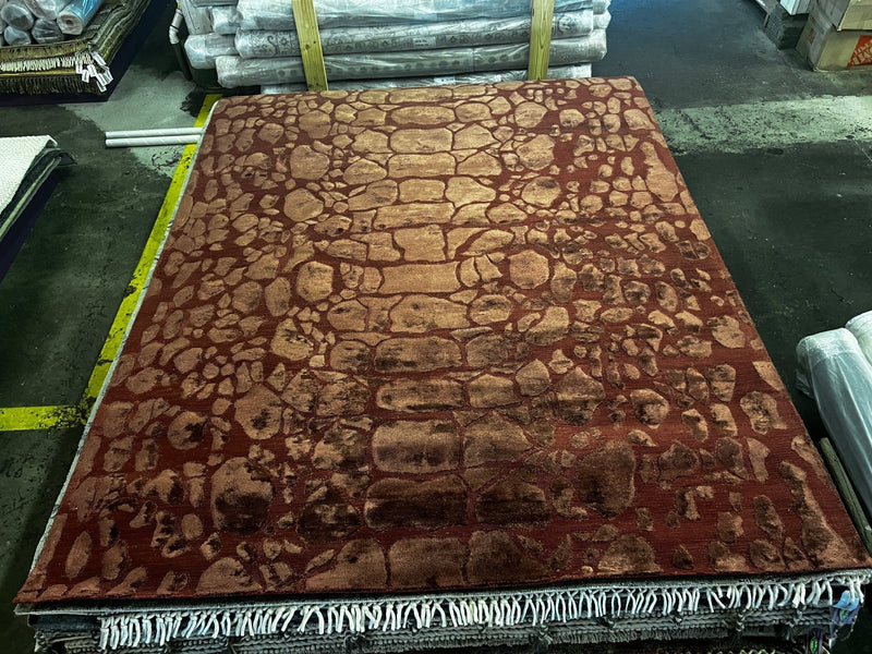 Fish House Punch 8x11 Red Hand-Tufted Rug | Banana Manor Rug Company