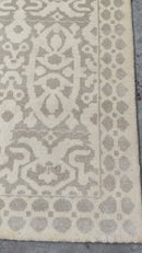 Floriana 5x8 Ivory and Grey Hand-Knotted Rug | Banana Manor Rug Company