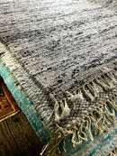 Foster Cream and Brown Handwoven Sari Silk Rug (Available in Various Sizes) | Banana Manor Rug Factory Outlet