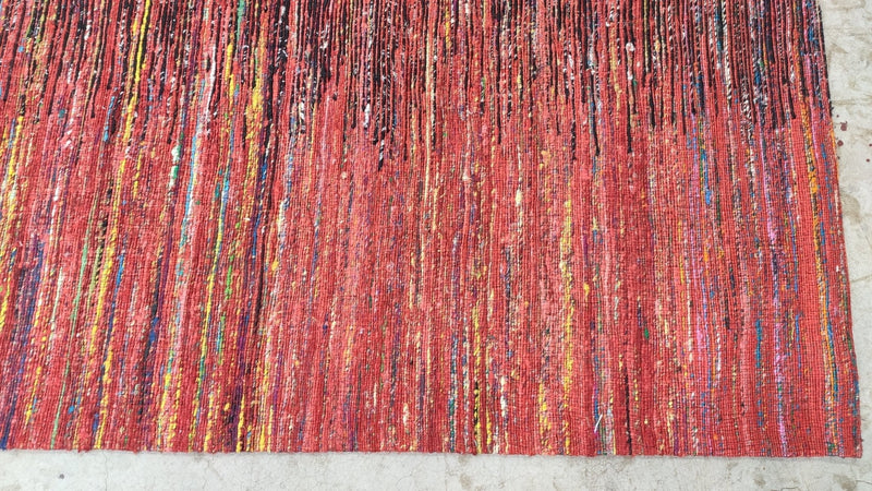 Foxy Love 5.3x7.6 Multi-Colored Modern Sari Silk Rug | Banana Manor Rug Company