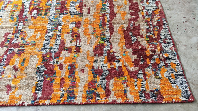 Freesia 5.6x7.9 Multi-Colored Sari-Silk Rug | Banana Manor Rug Company