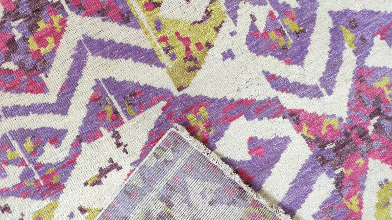 Freret 5.6x7.9 Multi-Colored Hand-Knotted Modern Rug | Banana Manor Rug Company