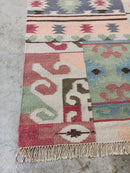 Freya 2.9x15.6 Multi-Colored Patched Kilim Runner | Banana Manor Rug Company