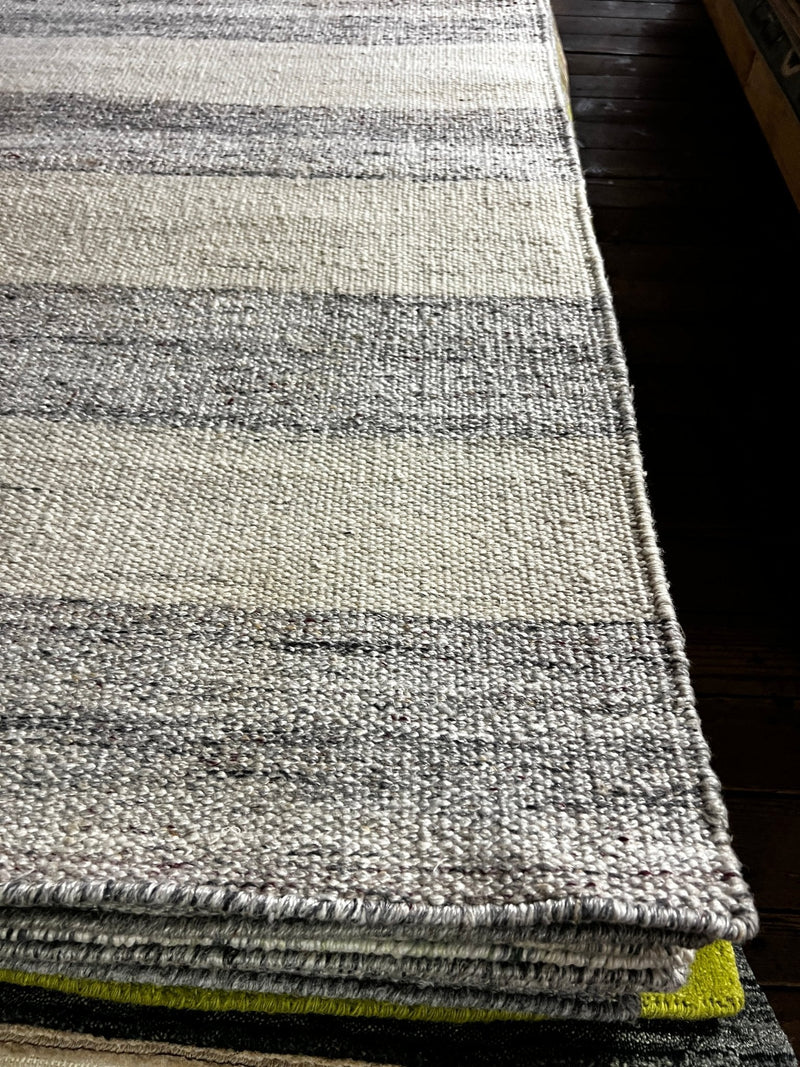 I Bumble 4 Ya 2.6x8.3 Grey and Natural Handwoven PET Yarn Runner | Banana Manor Rug Factory Outlet