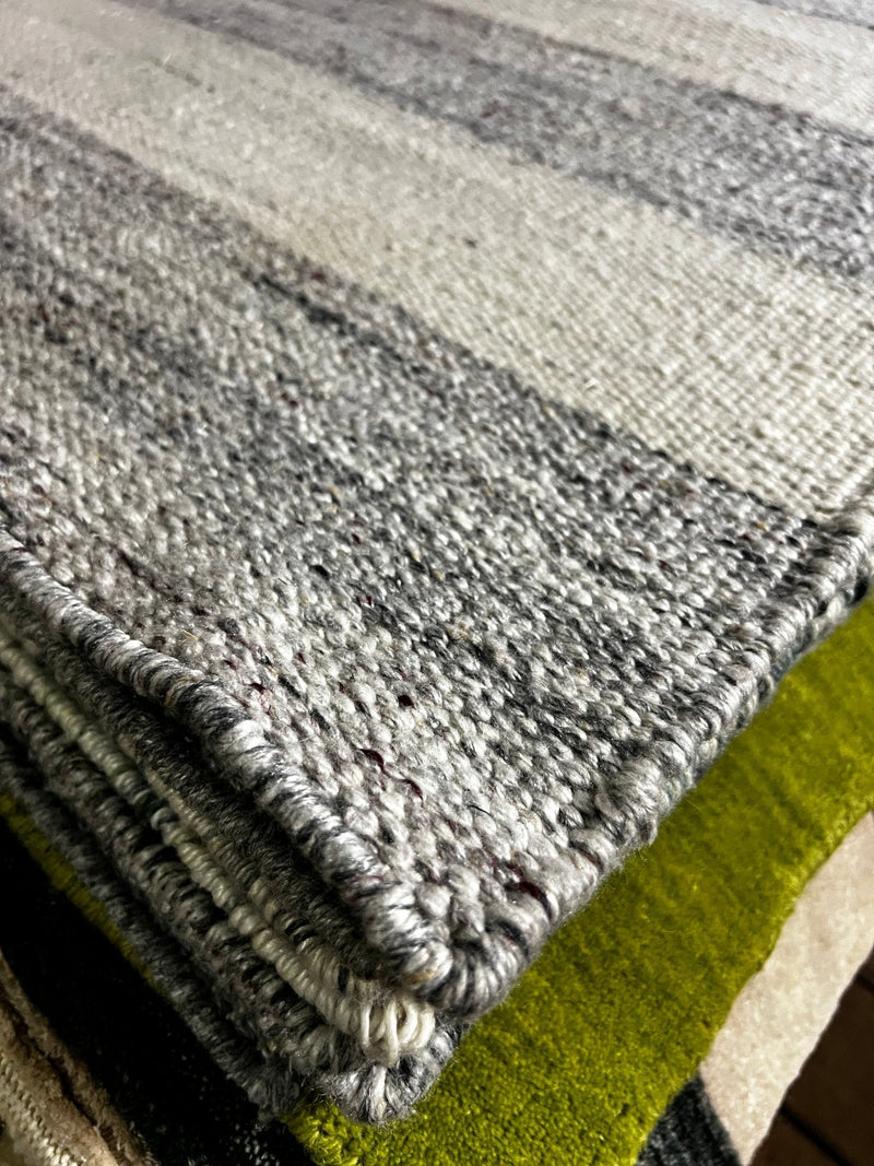 I Bumble 4 Ya 2.6x8.3 Grey and Natural Handwoven PET Yarn Runner | Banana Manor Rug Factory Outlet