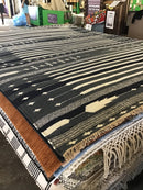 Jeanie Deans 8x10 Ivory and Grey Handwoven Kilim Rug | Banana Manor Rug Company