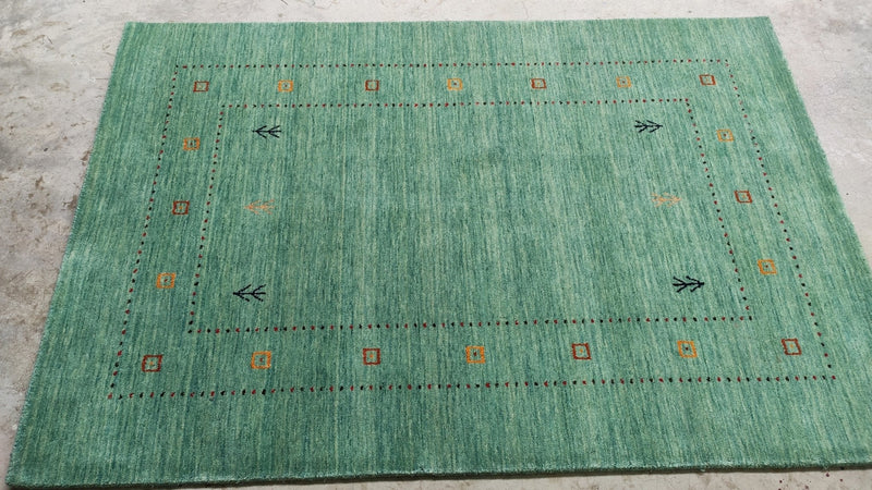 Jerry 4x5.9 Green Handwoven Rug | Banana Manor Rug Company