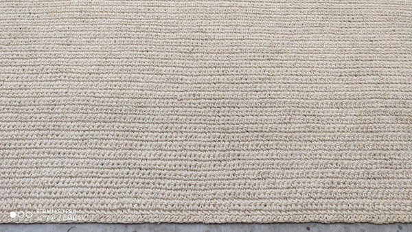 Kato 6.3x6.3 Handwoven Bleached White Sisal Rug | Banana Manor Rug Company