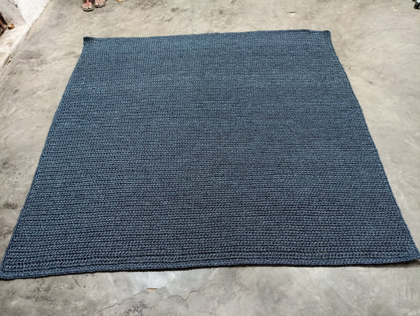 Kyiv 6.3x6.3 Handwoven Blue Sisal Square Rug | Banana Manor Rug Company