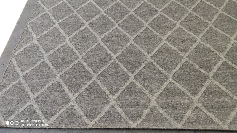 Larsen Handwoven Silver and White Textured Rug | Banana Manor Rug Company