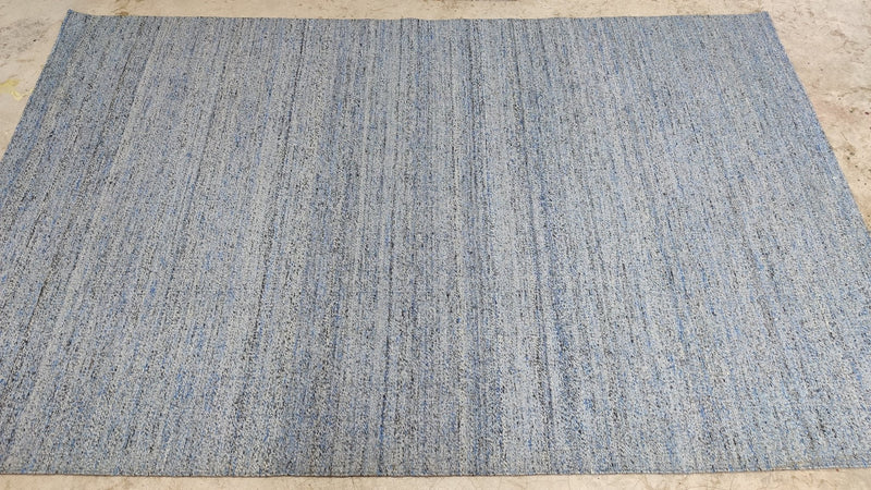 Manzo 5x8 Handwoven Light Blue Sari Silk Rug | Banana Manor Rug Company