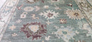 Mara Miller 10X14 Light Green and Tan Hand-Knotted Oushak Rug | Banana Manor Rug Company