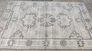 Marry Toppins 5x8 Grey Floral Handwoven Durrie Rug | Banana Manor Rug Company