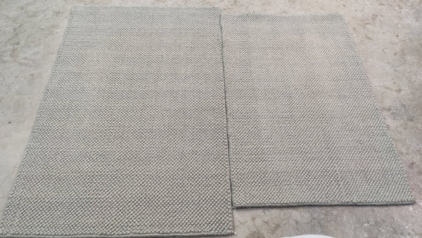 Mateo 2x3 Grey Looped Handwoven Durrie Rug | Banana Manor Rug Company