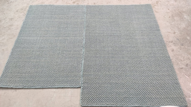 Mateo 2x3 Grey Looped Handwoven Durrie Rug | Banana Manor Rug Company