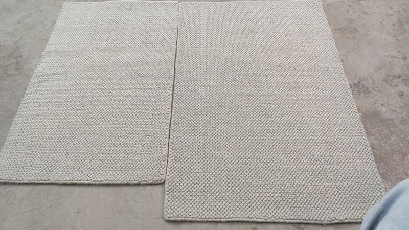 Mateo 2x3 Grey Looped Handwoven Durrie Rug | Banana Manor Rug Company