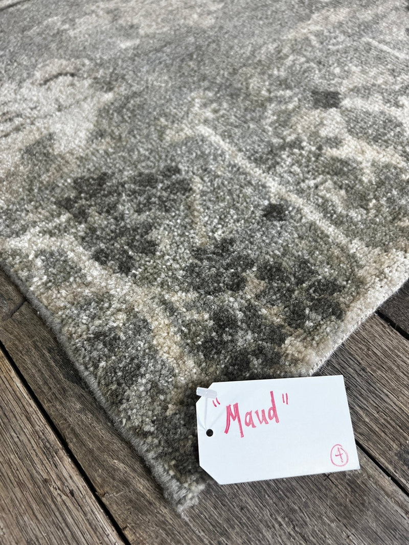 "Maud" Grey Hand-Knotted Oushak Sample 8x10 | Banana Manor Rug Company