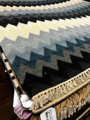 Meg Multi-Colored Blue & White Handwoven Kilim Rug 5x8