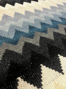 Meg Multi-Colored Blue & White Handwoven Kilim Rug 5x8