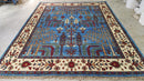 Melody 8x10 Blue and Ivory Hand-Knotted Oushak Rug | Banana Manor Rug Company