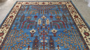 Melody 8x10 Blue and Ivory Hand-Knotted Oushak Rug | Banana Manor Rug Company