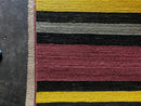 Mighty Mack McTeer 8x10 Handwoven Violet and Grey Striped Jute Rug | Banana Manor Rug Company