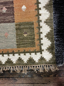 Modern Multi-Colored 2.3x9 and 2x9 Handwoven Durrie Runner | Banana Manor Rug Factory Outlet